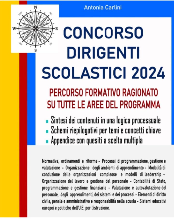 Concorso dirigenti scolastici 2024: pubblicato il manuale/percorso  formativo realizzato dalla prof.ssa Antonia Carlini - Anagnia