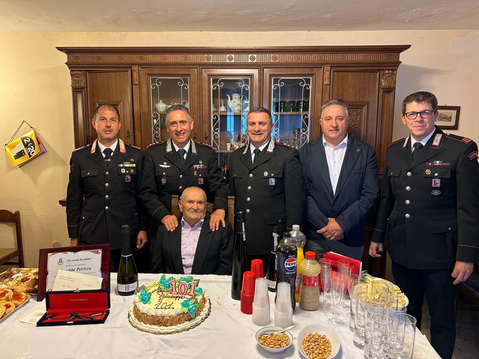 Sora. Il Carabiniere Giuseppe Petricca compie 101 anni