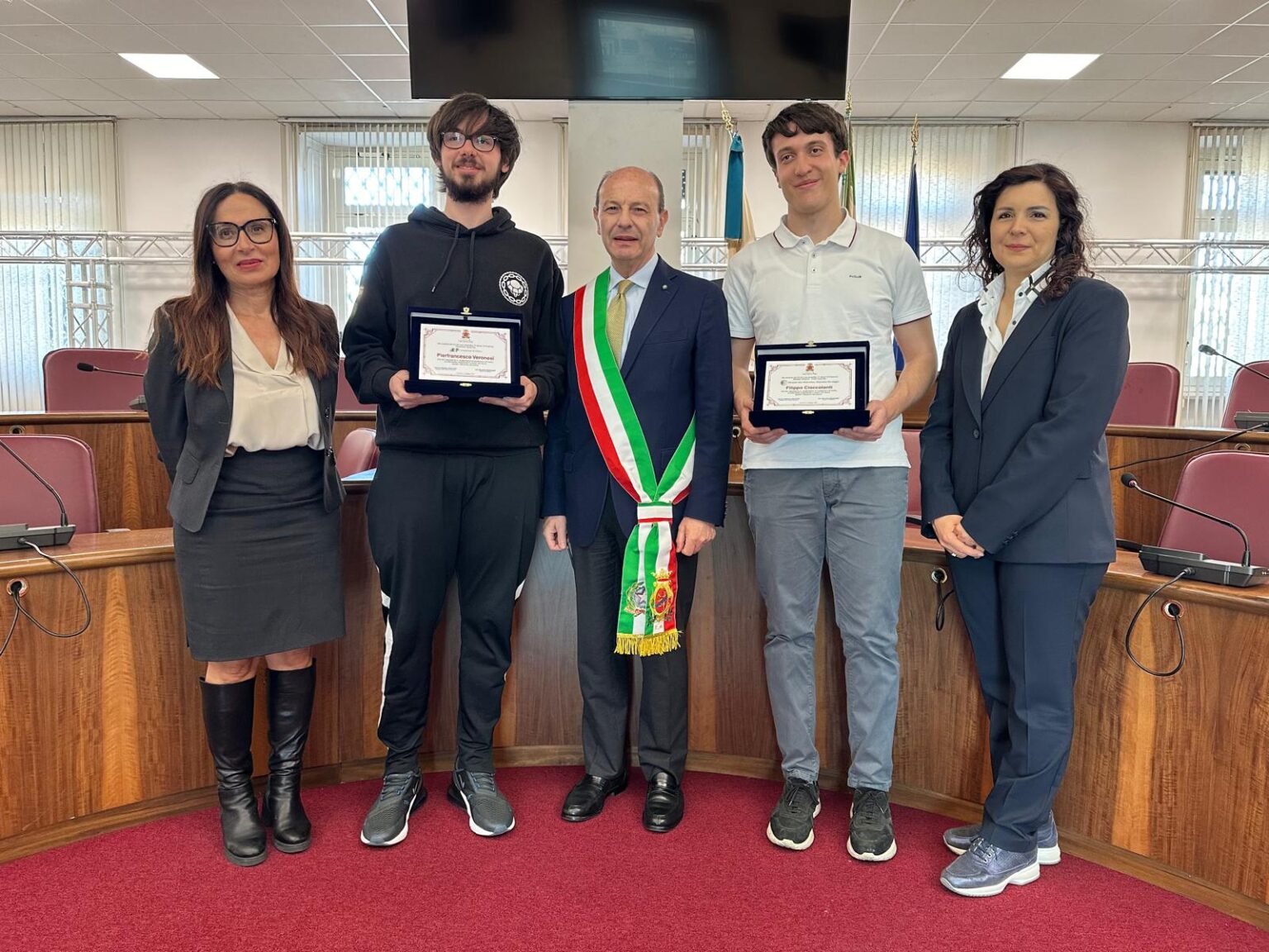 Frosinone. Premiati Filippo Cioccolanti e Pierfrancesco Veronesi del Liceo scientifico Francesco Severi