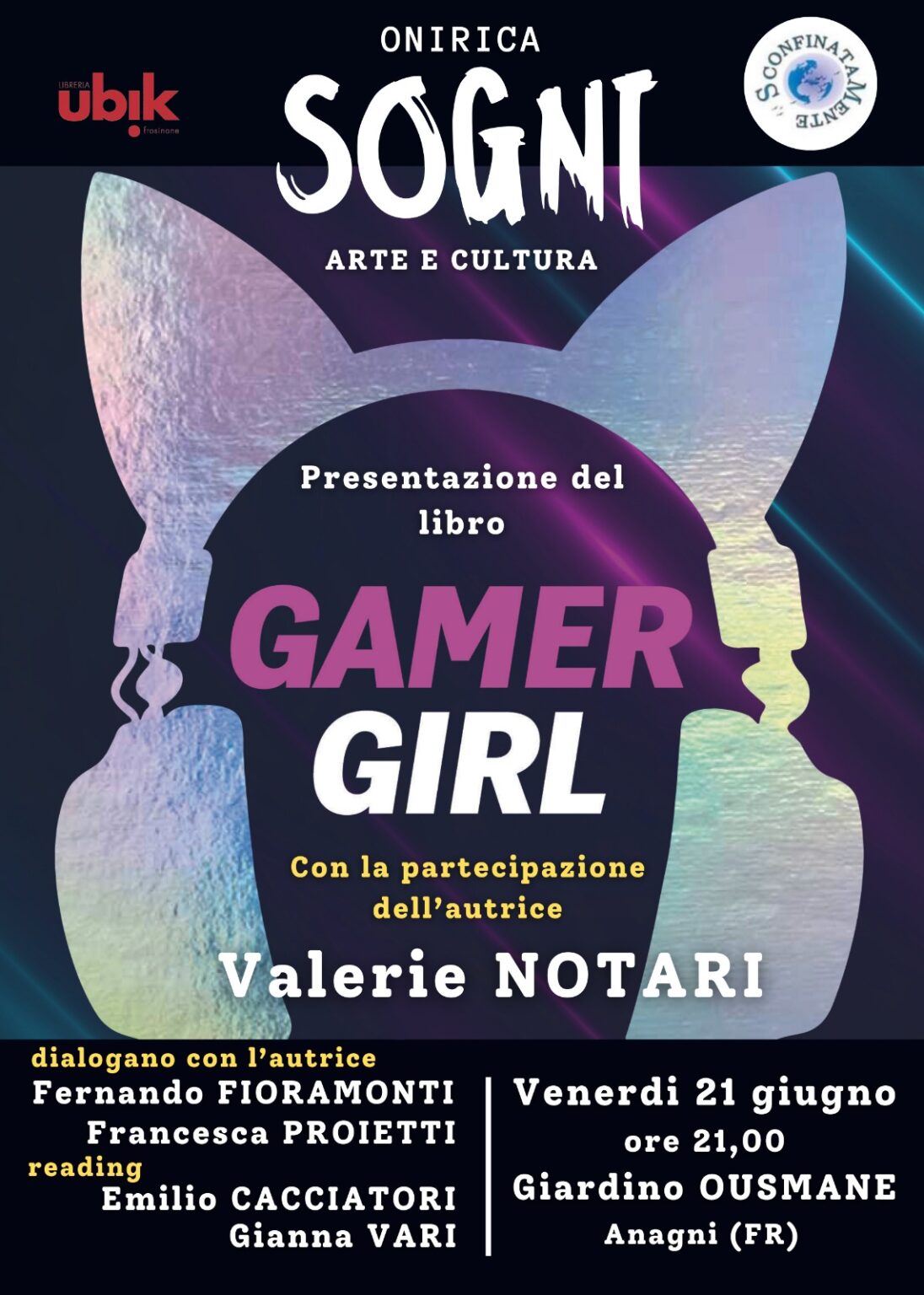 “Gamer girl”: il 25 giugno ad Anagni la presentazione del libro di Valerie Notari