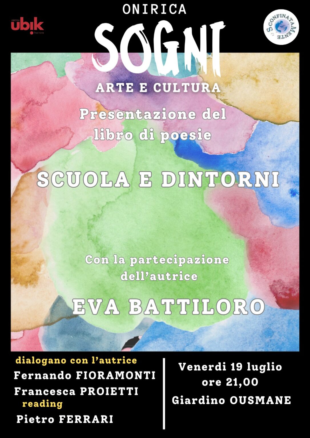 Anagni. Eva Battiloro a “Onirica”: una serata tra poesia, scuola e risate